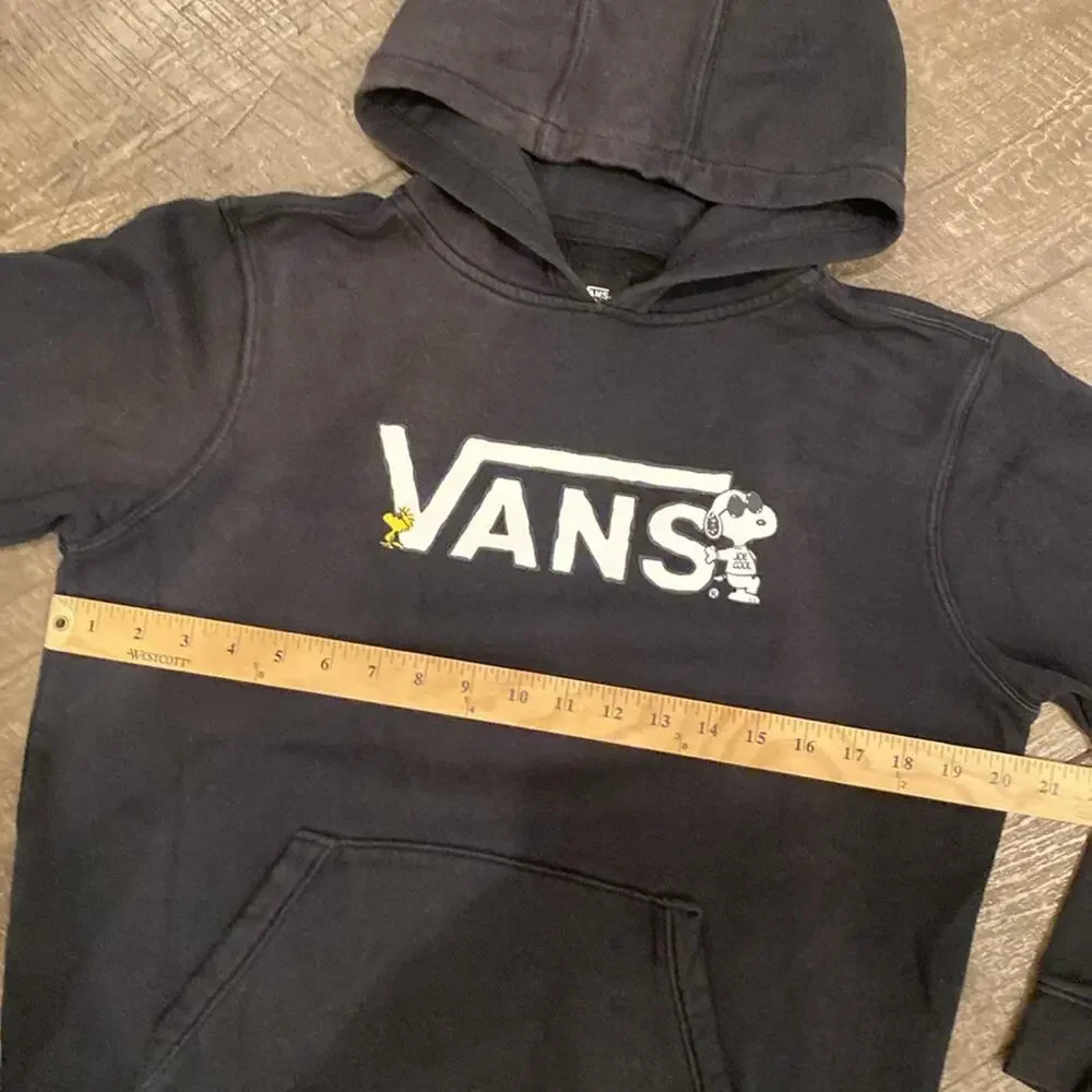 Vans Kids' Vans X Peanuts Pullover Hoodie Black Size L